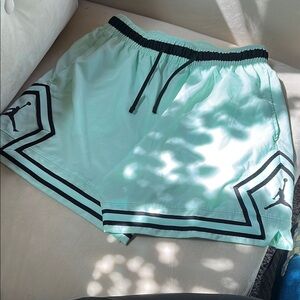 Jordan Dri-Fit Mint Green Athletic Shorts with Black Accents